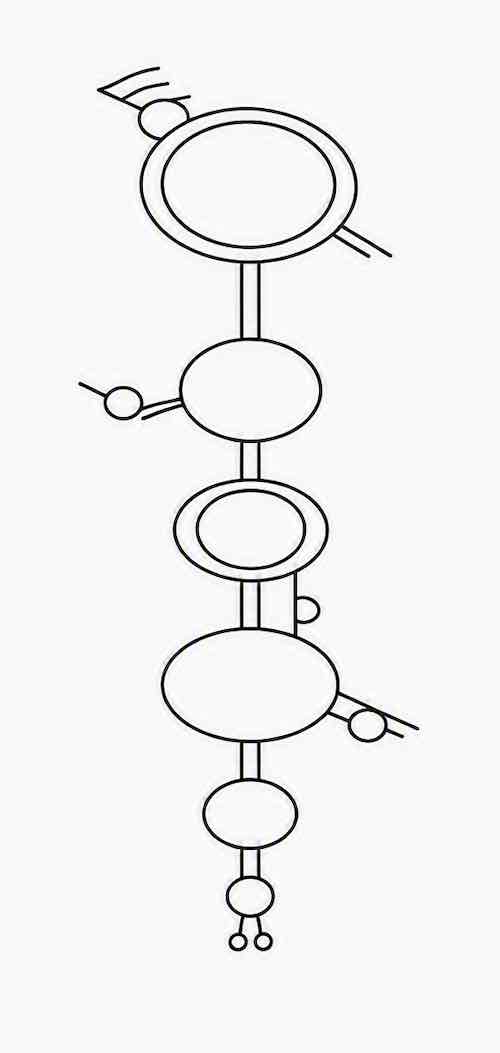 Representation of the East Field formation pattern crop formation
